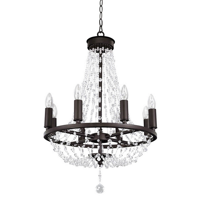 Люстра Brutal Crystal Chandelier 8 Черный Прозрачный Люстра Brutal Crystal Chandelier 8 Черный Прозрачный в Тюмени | Loft Concept