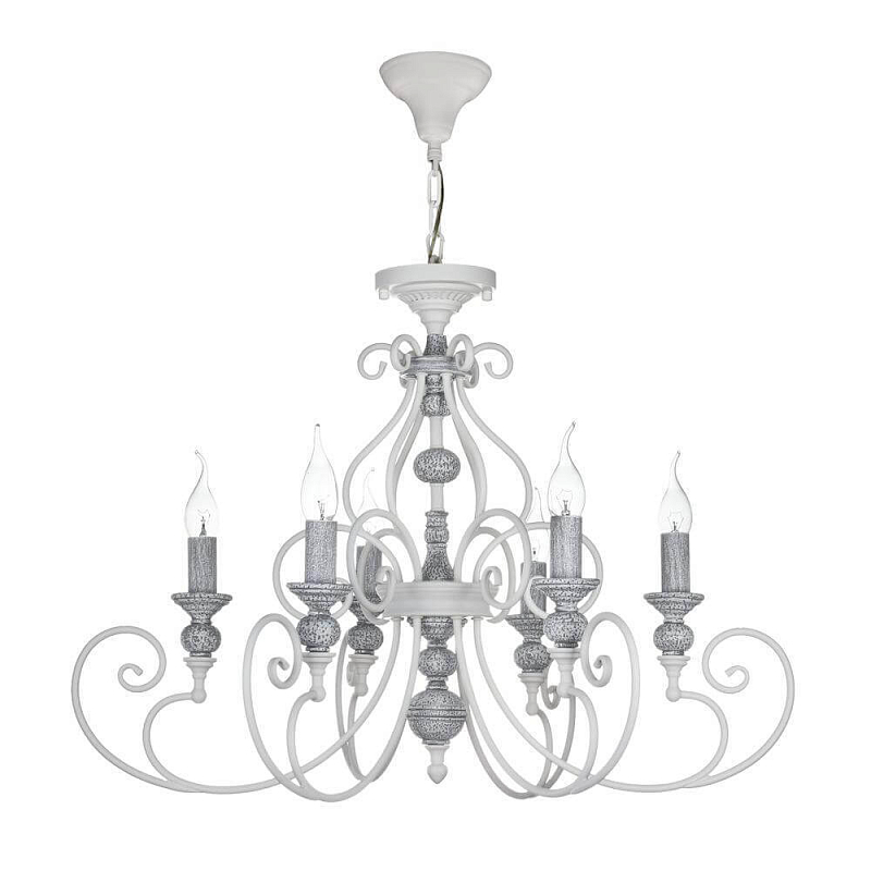 Люстра Mocenigo Chandelier White Белый Серый Люстра Mocenigo Chandelier White Белый Серый в Тюмени | Loft Concept