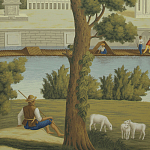 Обои ручная роспись Monuments of Paris Roberts on Sepia scenic paper варинант исполнения - 1 | Loft Concept в Тюмени