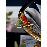 Чаша из прозрачного стекла с бронзовым рельефным ободком Eden Garden варинант исполнения - 5 | Loft Concept в Тюмени