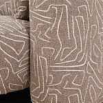 Дизайнерский двухместный диван с мягкими спинкой и подлокотниками светло-коричневый с принтом Madelaine Sofa Cocoa варинант исполнения - 5 | Loft Concept в Тюмени