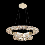 Люстра из 2-х колец с мозаичным хрустальным оформлением Sparks of Crystal варинант исполнения - 1 | Loft Concept в Тюмени