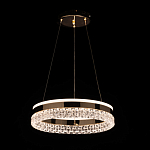 Люстра в виде кольца золотого цвета с прозрачными вставками Radiant Rail варинант исполнения - 3 | Loft Concept в Тюмени