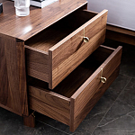 Прикроватный деревянный столик с ящиками Moon Walnut Furniture варинант исполнения - 3 | Loft Concept в Тюмени