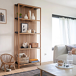 Стеллаж из дерева и метала Furniture Gutter and Lattice Rack варинант исполнения - 7 | Loft Concept в Тюмени