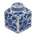 Ваза с крышкой в китайском стиле Oriental Blue & White Ornament Vases варинант исполнения - 1 | Loft Concept в Тюмени