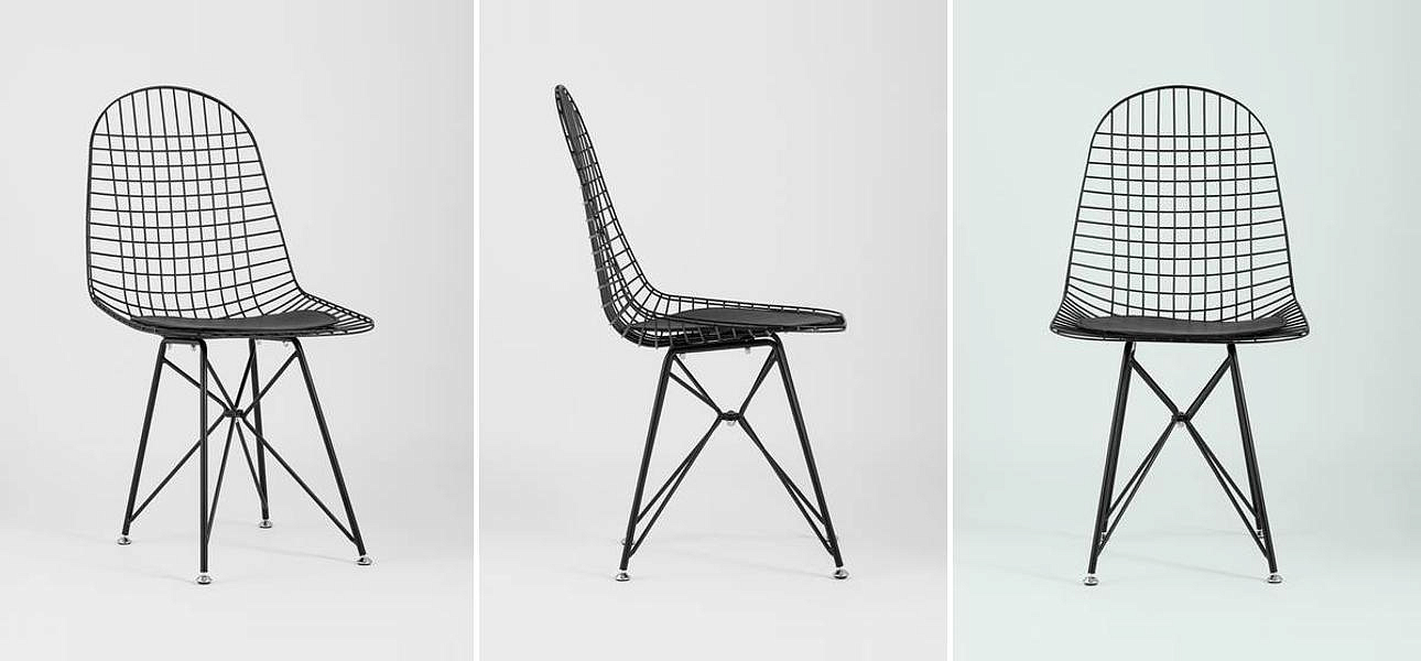 Стул Bertoia S Chair Черный Матовый Металл Стул Bertoia S Chair Черный Матовый Металл - Loft-Concept в Тюмени