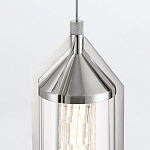 Подвесной светильник хромированного цвета с прозрачным цилиндрическим стеклянным плафоном Eurofase варинант исполнения - 5 | Loft Concept в Тюмени