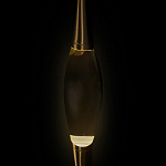 Подвесной светильник с хрустальным плафоном и бронзовым основанием Renee Glass Drops  варинант исполнения - 5 | Loft Concept в Тюмени