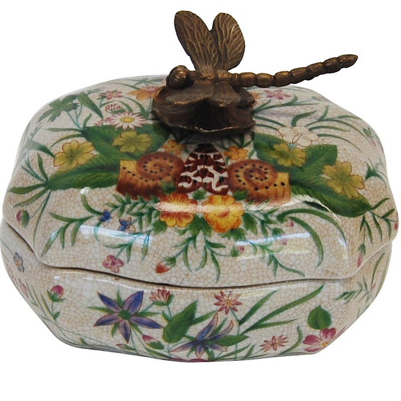 Шкатулка Dragonfly on Flowers Мульти Бронза Шкатулка Dragonfly on Flowers Мульти Бронза в Тюмени | Loft Concept