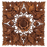 Панно из дерева квадратное Flower Panel With Trees варинант исполнения - 1 | Loft Concept в Тюмени