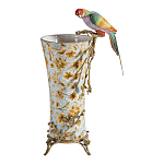 Ваза фарфоровая с птицей на бронзовой ветке Garden of Eden варинант исполнения - 5 | Loft Concept в Тюмени