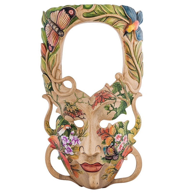 Маска деревянная резная расписная Tropical Mask Мульти Маска деревянная резная расписная Tropical Mask Мульти в Тюмени | Loft Concept