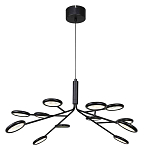 Люстра черного цвета с 12-ю круглыми плафонами Bendik Lighting варинант исполнения - 1 | Loft Concept в Тюмени