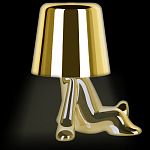 Настольная лампа фигурная золотого цвета с гладким абажуром Высота 17 см Sophia варинант исполнения - 5 | Loft Concept в Тюмени