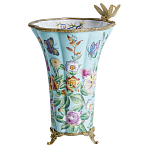 Ваза со стрекозой из фарфора с бронзовыми элементами Paradise Dragonfly варинант исполнения - 1 | Loft Concept в Тюмени