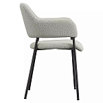 Стул мягкий с подлокотниками Chair Gray Upholstery Boucle варинант исполнения - 2 | Loft Concept в Тюмени