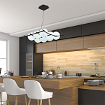 Люстра подвесная с 9-ю плафонами в форме шара Yarvi варинант исполнения - 2 | Loft Concept в Тюмени