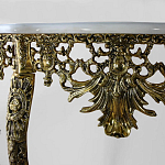 Консоль из бронзы с мраморной столешницей Bronze Console варинант исполнения - 1 | Loft Concept в Тюмени