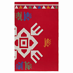 Плед хлопковый по мотивам чувашских орнаментов Ural and Siberian Patterns варинант исполнения - 1 | Loft Concept в Тюмени