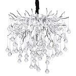Люстра с хрустальными подвесками капли серебро Droplet Silver Chandelier 5 варинант исполнения - 1 | Loft Concept в Тюмени