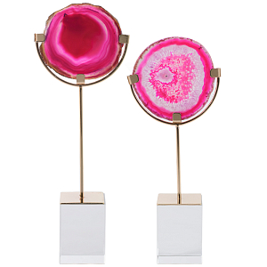 Комплект из 2-х статуэток AGATE DESIGN Pink