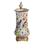 Ваза фарфоровая с птицей на бронзовой ветке и цветочной росписью Garden of Eden варинант исполнения - 4 | Loft Concept в Тюмени