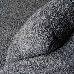 Кушетка серая с обивкой букле Thalia Grey Boucle Sofa варинант исполнения - 2 | Loft Concept в Тюмени