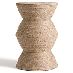 Приставной стол с отделкой из джута Juti D30 см варинант исполнения - 2 | Loft Concept в Тюмени