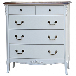 Высокий деревянный комод в стиле прованс Montmartre Provence Chest of Drawers варинант исполнения - 1 | Loft Concept в Тюмени