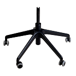 Стул с мягкой бежевой обивкой из велюра и подъемно-поворотным механизмом на черных колесиках Harper Beige варинант исполнения - 4 | Loft Concept в Тюмени