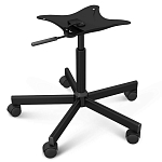 Стул с мягкой черной обивкой из велюра и подъемно-поворотным механизмом на колесиках Harper Black варинант исполнения - 4 | Loft Concept в Тюмени