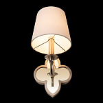 Бра с белым текстильным абажуром и декоративным основанием в виде четырехлистника с зеркальной вставкой Vitorino варинант исполнения - 23 | Loft Concept в Тюмени