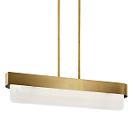 Люстра подвесная прямоугольная цвета латунь Kichler варинант исполнения - 1 | Loft Concept в Тюмени