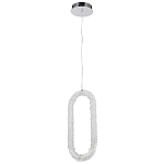 Подвесной светильник овальной формы Gilbertine Oval Crystal Hanging Lamp варинант исполнения - 2 | Loft Concept в Тюмени