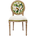 Стул бежевый из натурального бука с изображением птицы в саду Blooming Colored Birds варинант исполнения - 1 | Loft Concept в Тюмени