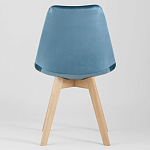 Стул с мягким велюровым сиденьем Arvika Blue варинант исполнения - 4 | Loft Concept в Тюмени
