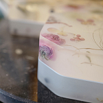 Шкатулка из эпоксидной смолы с цветами белая Epoxy Resin Square Box White варинант исполнения - 6 | Loft Concept в Тюмени