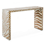 Консоль Дизайнерская Kenya Console ZEBRA Bone Inlay Beige варинант исполнения - 3 | Loft Concept в Тюмени