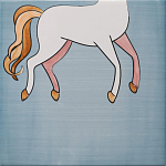 Плитка с узором Девочка единорог варинант исполнения - 6 | Loft Concept в Тюмени