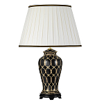 Настольная лампа с керамическим основанием с золотистым решетчатым узором и белым плиссированным абажуром Elstead Lighting варинант исполнения - 6 | Loft Concept в Тюмени