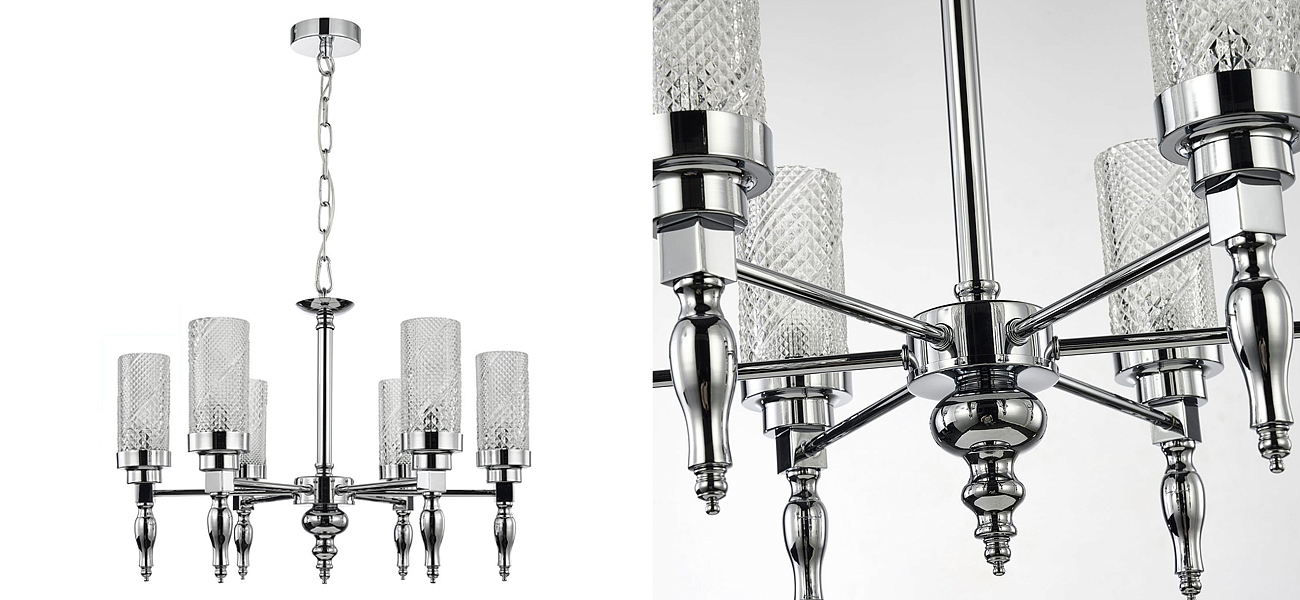 Люстра цвета хром Balusters D55 см Люстра цвета хром Balusters D55 см - Loft-Concept в Тюмени