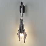 Бра черного цвета с плафоном из рельефного стекла Glass Pod варинант исполнения - 8 | Loft Concept в Тюмени