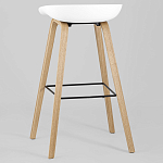 Барный стул на ножках из натурального дерева Boras White варинант исполнения - 5 | Loft Concept в Тюмени