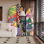 Ширма цветочный принт Colored Partition варинант исполнения - 4 | Loft Concept в Тюмени