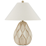 Настольная лампа с волнистым узором и абажуром в форме конуса Macrame варинант исполнения - 3 | Loft Concept в Тюмени