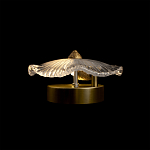 Бра в форме прозрачного стеклянного цветка с рельефной текстурой Textured Glass варинант исполнения - 12 | Loft Concept в Тюмени