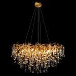 Люстра подвесная с прозрачными стеклянными подвесками в форме капель Диаметр 80 см Droplet Chandelier варинант исполнения - 13 | Loft Concept в Тюмени