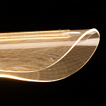 Люстра линейная с прозрачным волнообразным плафоном Wave Line варинант исполнения - 7 | Loft Concept в Тюмени