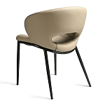 Стул обеденный кремовый из экокожи Futuristic Chair варинант исполнения - 2 | Loft Concept в Тюмени